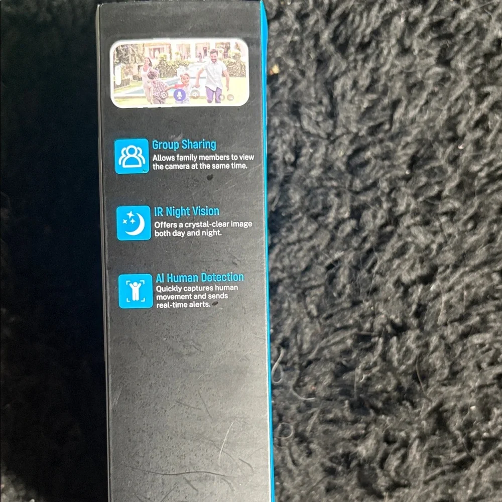Smart Wi-Fi Doorbell Camera - Black